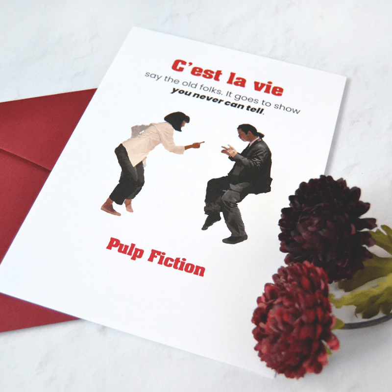 Tarjeta felicitación "You Never Can Tell" - Pulp Fiction