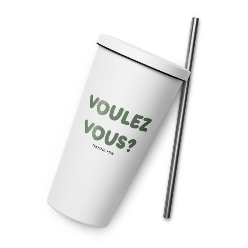 Vaso térmico con pajita "Voulez Vous" - Mamma Mia!