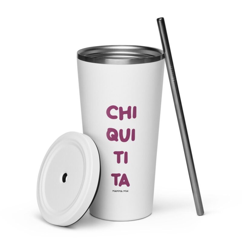 Vaso térmico con pajita "Chiquitita" - Mamma Mia!